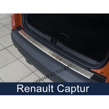 Накладка на задний бампер Renault Captur (2013-) бренд – Avisa главное фото